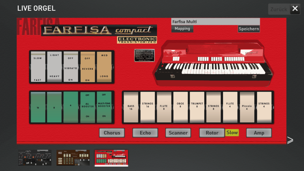 Live Orgel Farfisa Compact